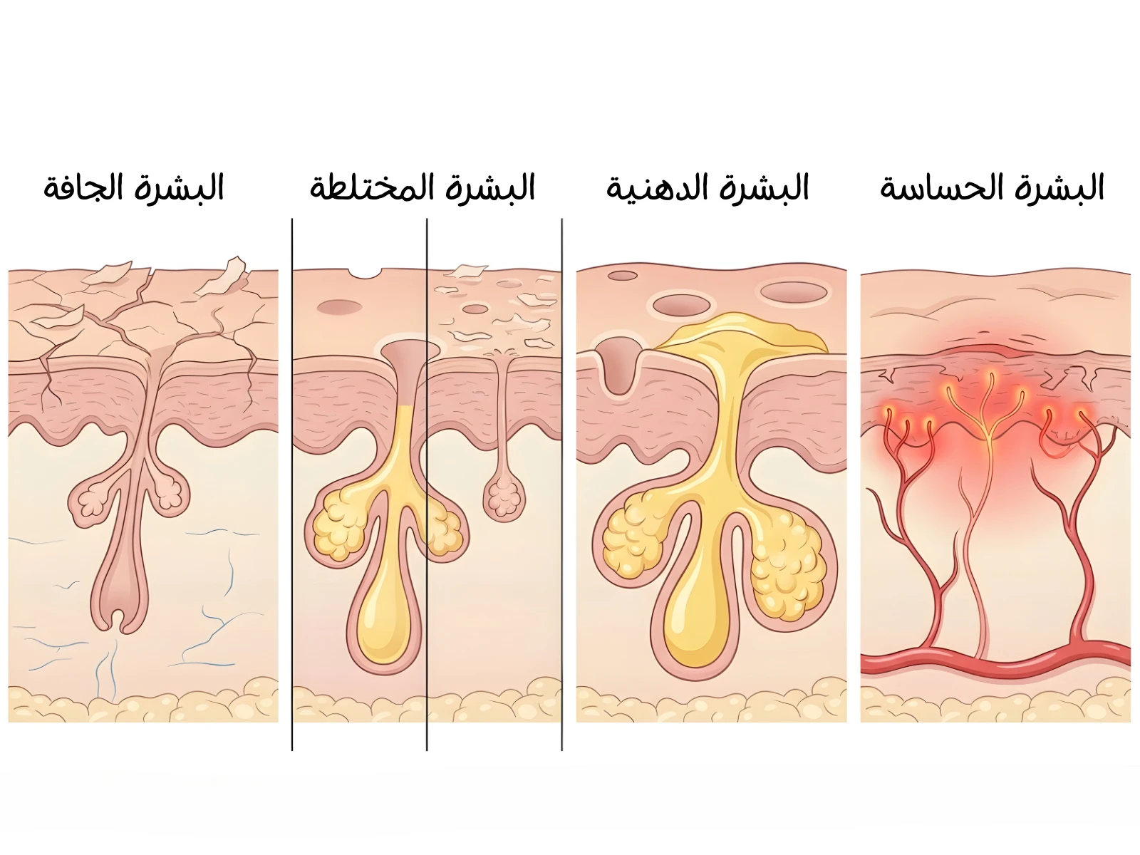 اختبار تحديد نوع البشرة بدقة