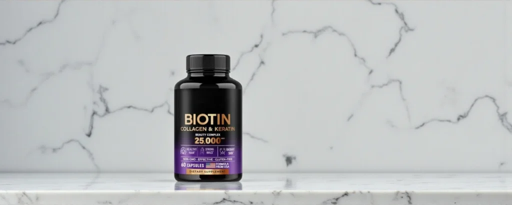 بيوتين كومبلكس مع الكولاجين والكيراتين – 25000 ميكروجرام
