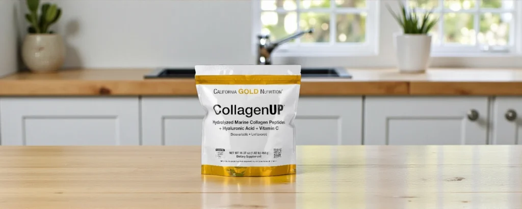 كاليفورنيا غولد نيوترشن كولاجين بحري متحلل مع حمض الهيالورونيك وفيتامين سي