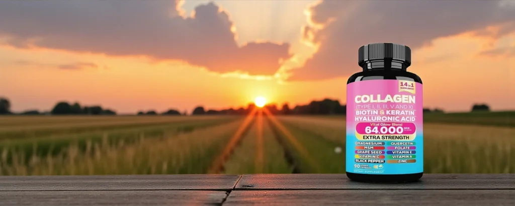 كولاجين كومبلكس مع البيوتين والكيراتين وحمض الهيالورونيك – 14 في 1 (قوة إضافية)