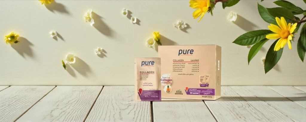 بيور كولاجين بنكهة الأناناس – مسحوق كولاجين أكياس فردية